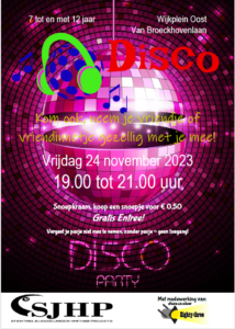 SJHP Disco Avond | 24 november 2023